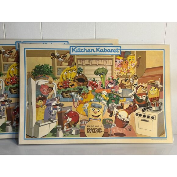 VTG Walt Disney EPCOT Center 1982 Kitchen Kabaret "Kitchen Krackpots" Placemat - Picture 2 of 5